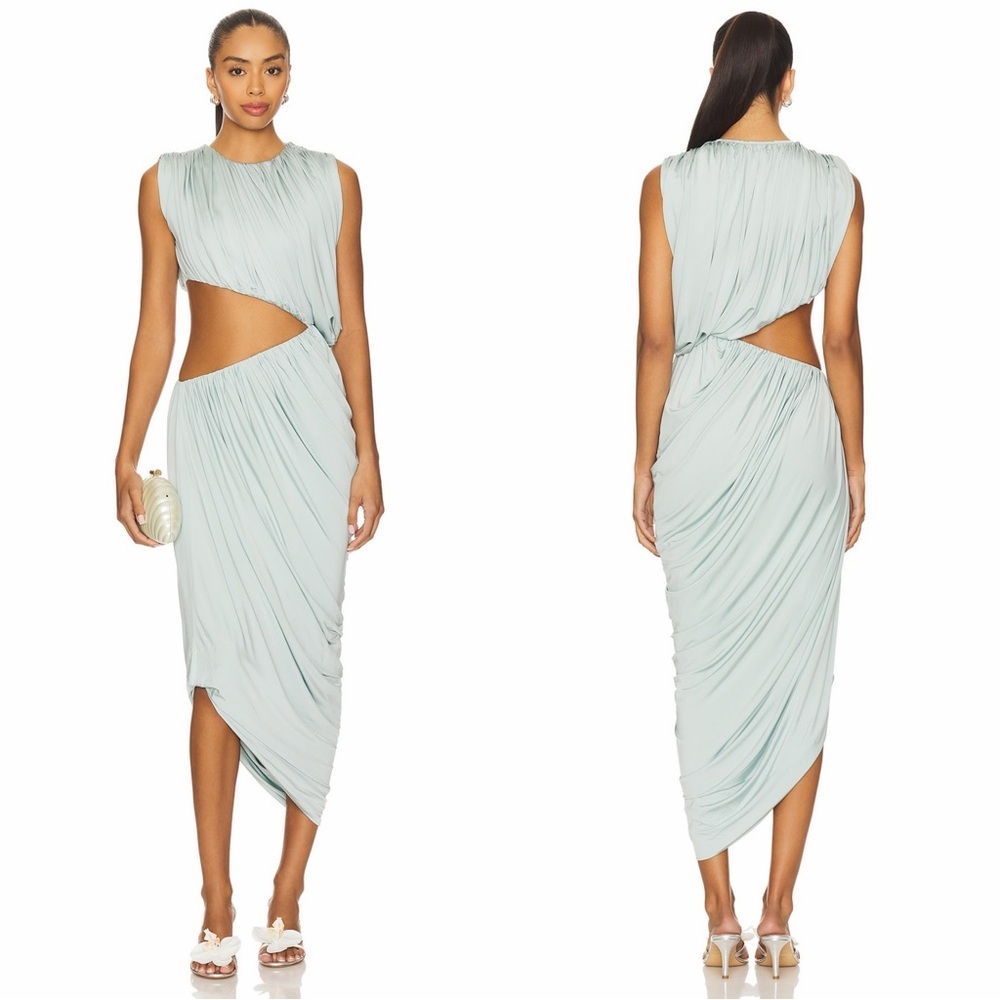 Lovers + Friends Pale Mint Cutout Midi Dress